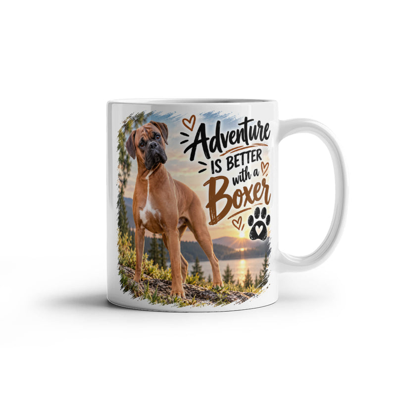 White Ceramic Mug - Boxer