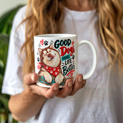 White Ceramic Mug - Siberian Husky