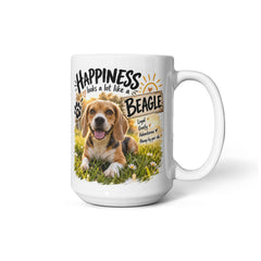 White Ceramic Mug - Beagle